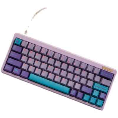 GMK Vaporwave 104+25 PBT Dye-subbed Keycaps Set Cherry Profile for MX Switches Mechanical Gaming Keyboard